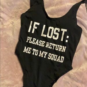 Black One Piece Bikini Size S